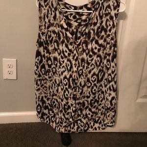 Leopard print tunic top
